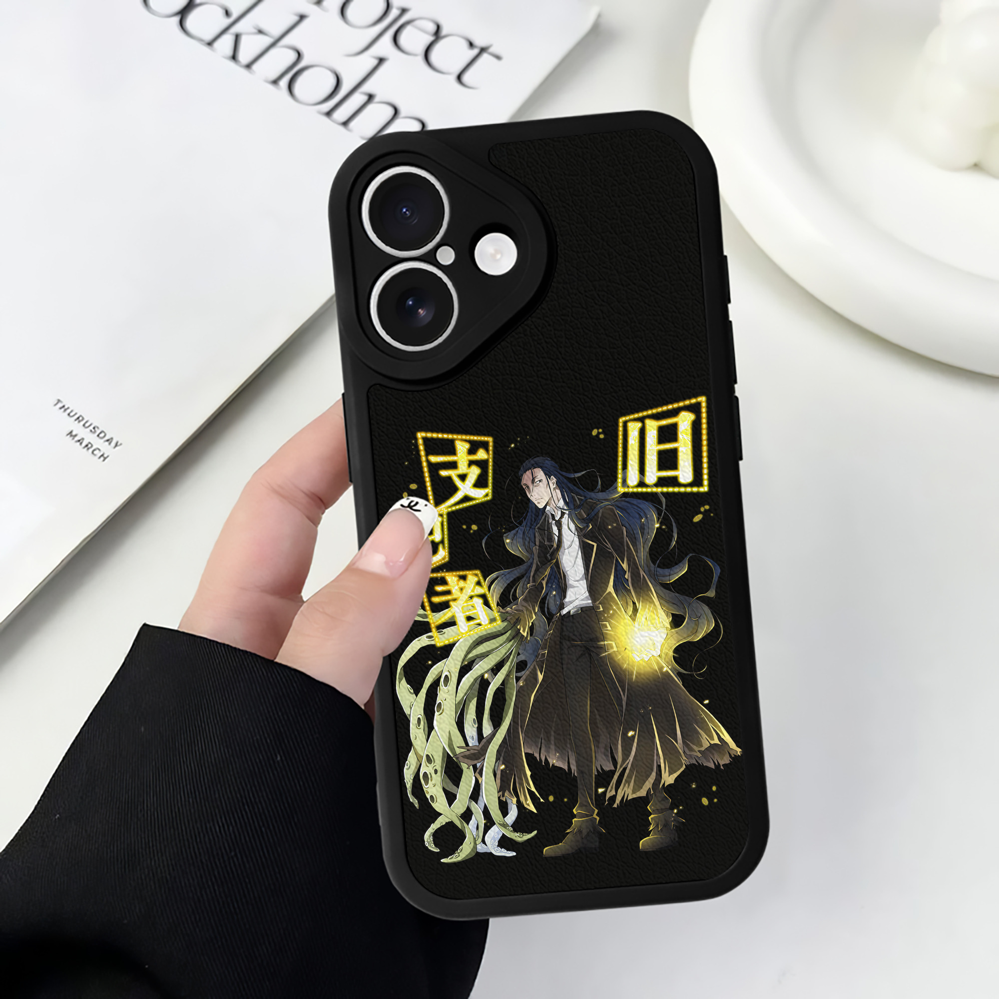 （画像用） 文豪ストレイドッグス Bungo Stray Dogs 【iPhone 16シリーズ対応】シリコンスマホケース（レザー調） 材質：シリコン